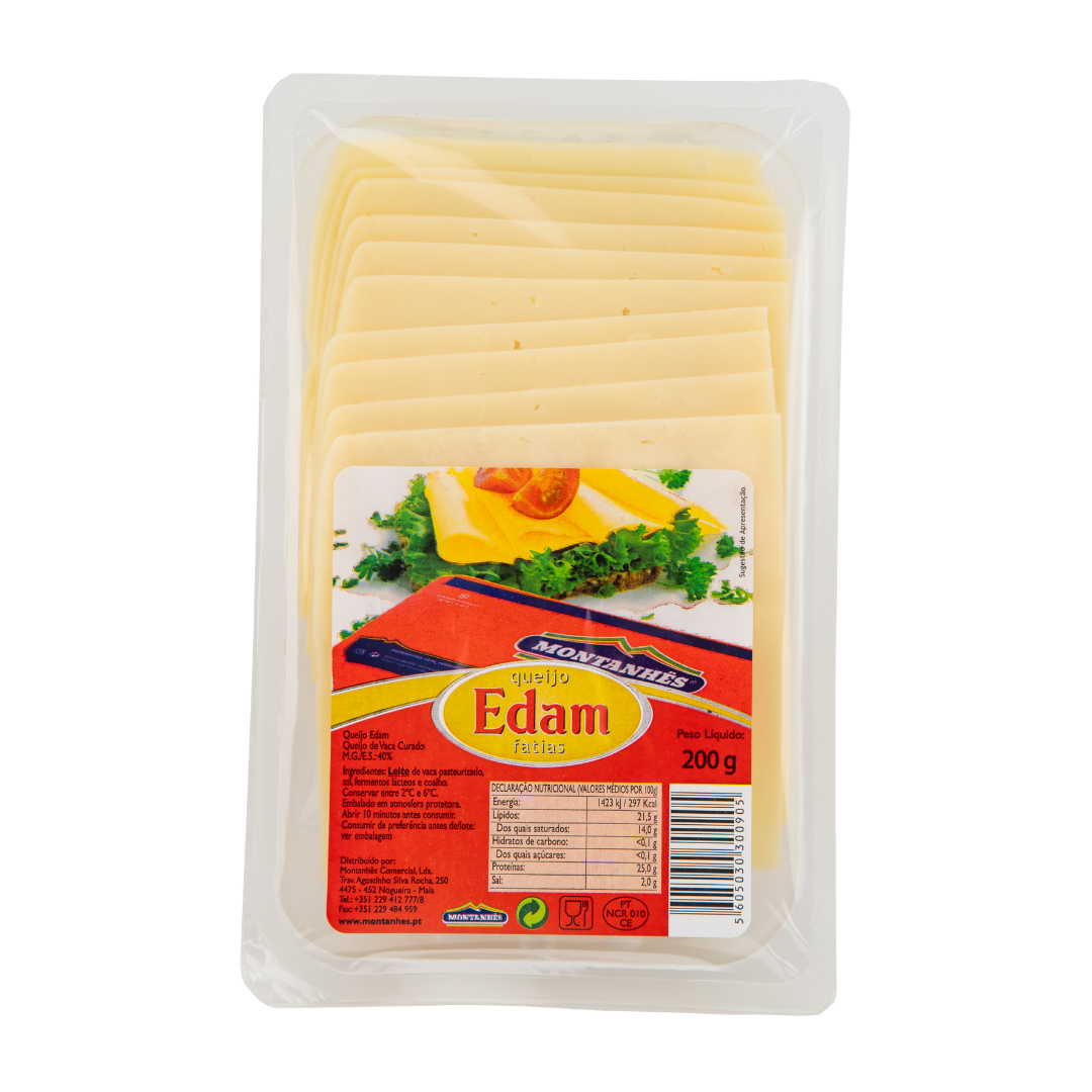 Queijo Fatias Edam Montanhês 200G