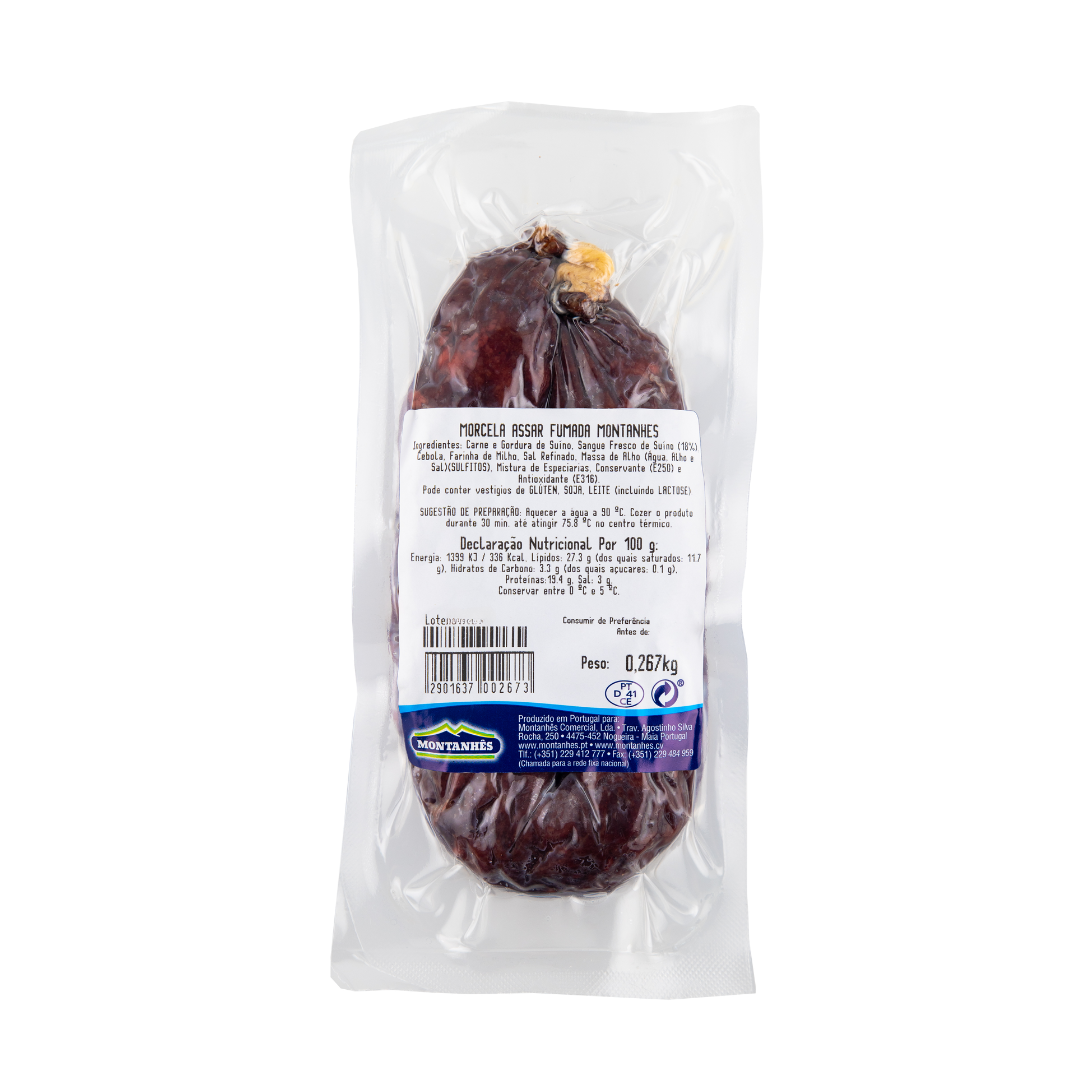 Morcela Assar Fumada Montanhês (1 unid. em vácuo)