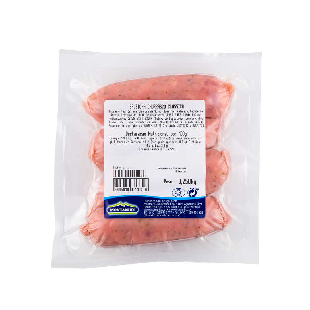 Salsicha Churrasco Clássica saq. 250 gr