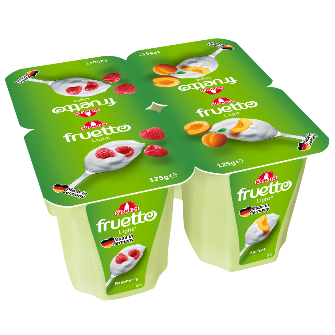 Fruetto Light Alperce e Framboesa 4X125G