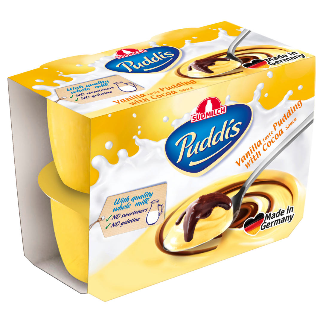 Puddis Sobremesa de Baunilha com molho de Chocolate 4x125g