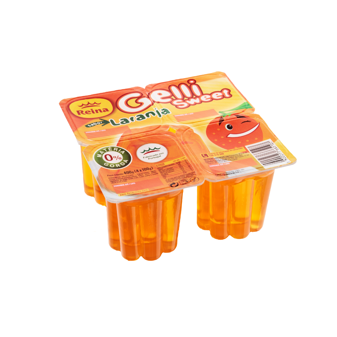 Gelatina Gelli Sweet Laranja Reina 4x100g