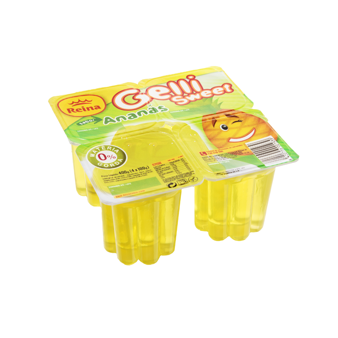 Gelatina Gelli Sweet Ananás Reina 4x100g