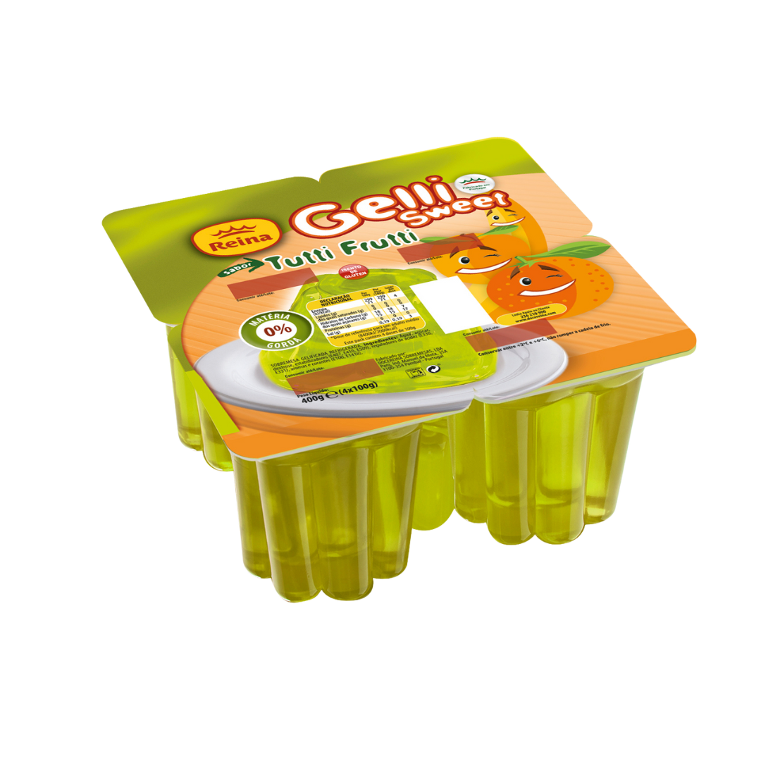 Gelatina Gelli Sweet Tutti Frutti Reina4x100g