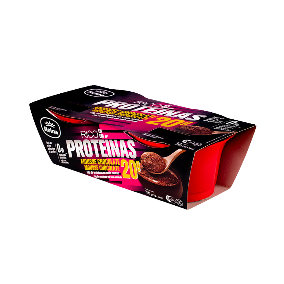 Mousse de Chocolate Proteica Reina 2x100g