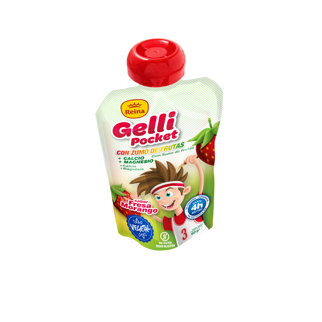Gelli Pocket Morango Individual Reina 90g