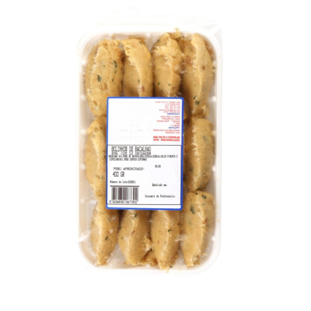 Bolinhos de Bacalhau (cuvete c/ 12un)